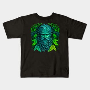Jack Of The Wood Traditional Pagan Celtic Greenman Kids T-Shirt